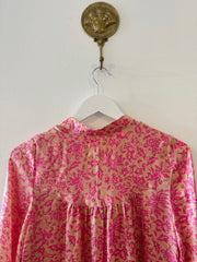 Belize Silk Shirt Dress in Musky Pink