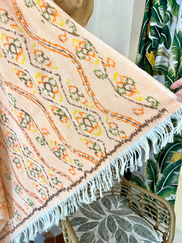 Made from hand-woven cotton, this premium beach essential showcases intricate ikat patterns, elevating your beach style to new heights. Wrap yourself in style and comfort with this must-have towel. Iridescent Sea Perth Fremantle