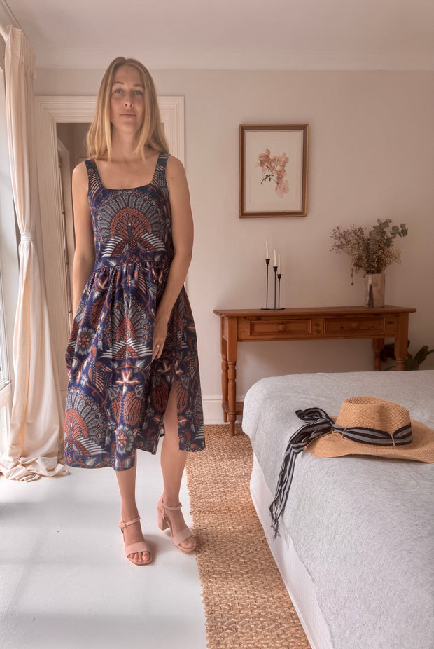 Paxos Midi Dress in Bluebird