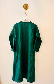 Amira Emerald Green Linen Kaftan