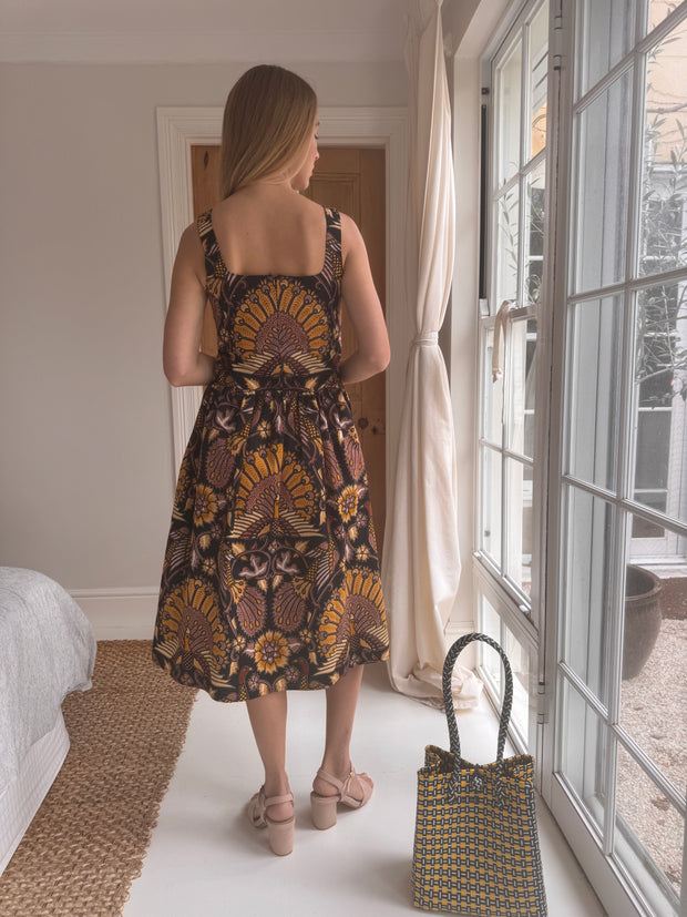 Paxos Midi Dress in Blackbird