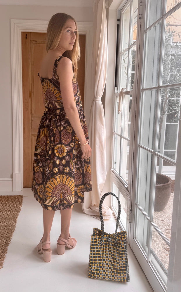 Paxos Midi Dress in Blackbird