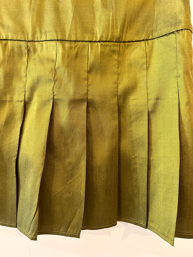Green Silk Tennis Skirt