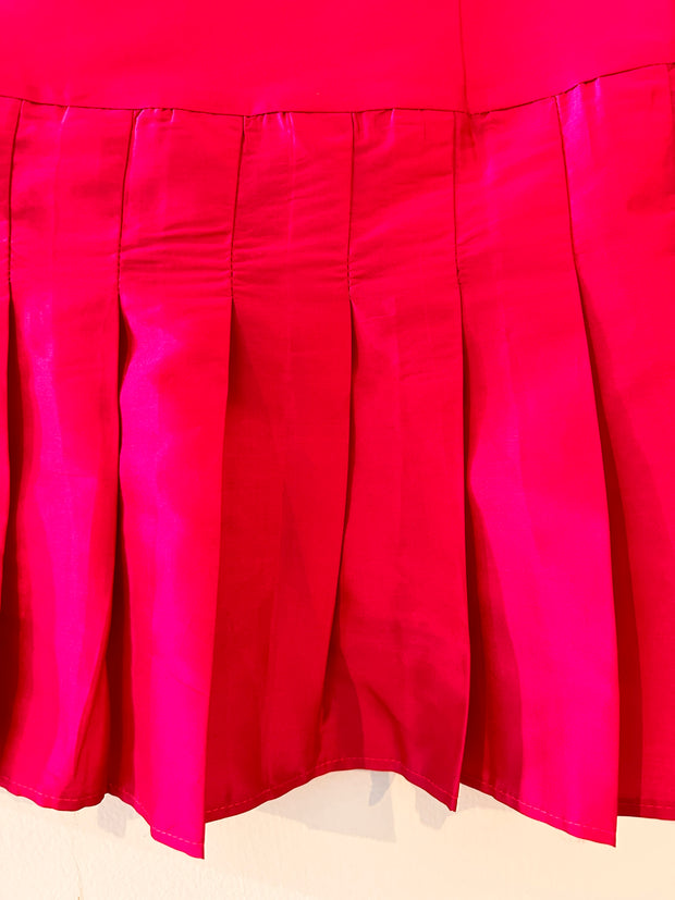 Hot Pink Silk Tennis Skirt - Iridescent sea  South Fremantle