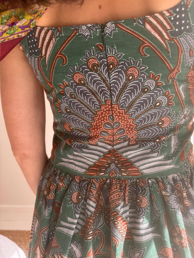 Paxos Midi Dress in Greenbird