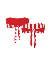 ITS NOW COOL Revo Bandeau Bikini Top in Red Twist