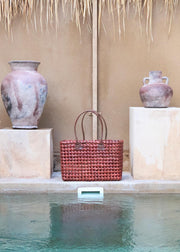Palm Basket in rust