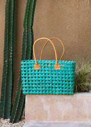 Palm Basket in sea green