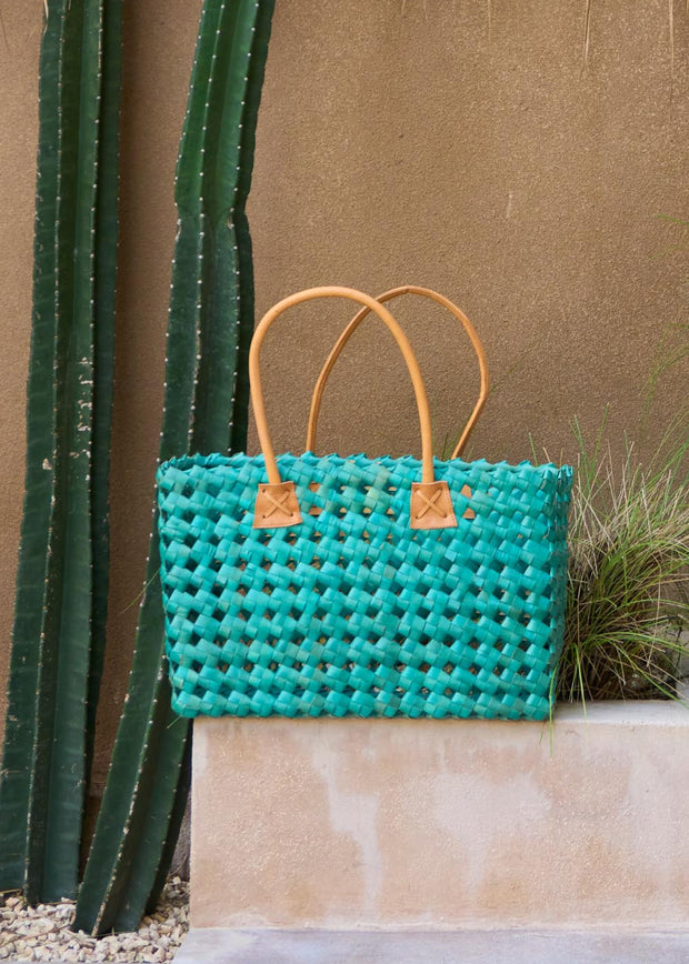 Palm Basket in sea green