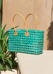 Palm Basket in sea green