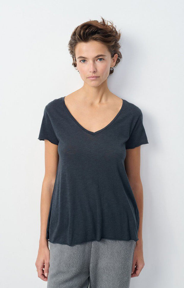 American Vintage Jacksonville Short Sleeve Tshirt in Navy