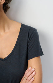 American Vintage Jacksonville Short Sleeve Tshirt in Navy
