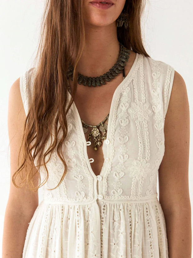 MAISON HOTEL Amandine Dress in Pearl