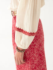 MAISON HOTEL Irina Blouse in Bell Pepper