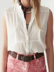 MAISON HOTEL The Samsa Blouse in Cloudy Shell