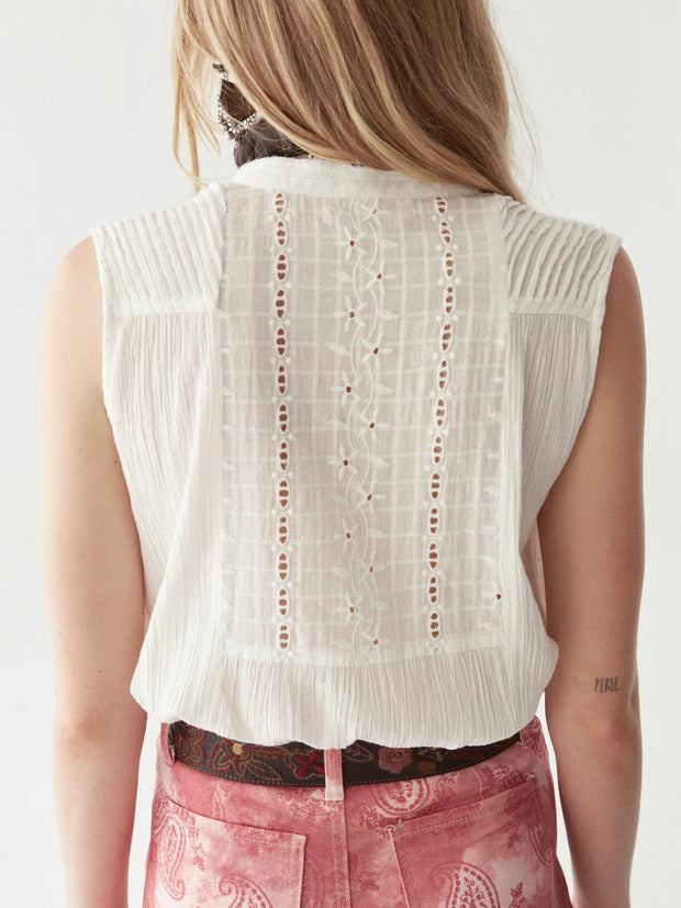 MAISON HOTEL The Samsa Blouse in Cloudy Shell