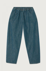 American Vintage OZYR Pants in Medium Green Caste /Blue