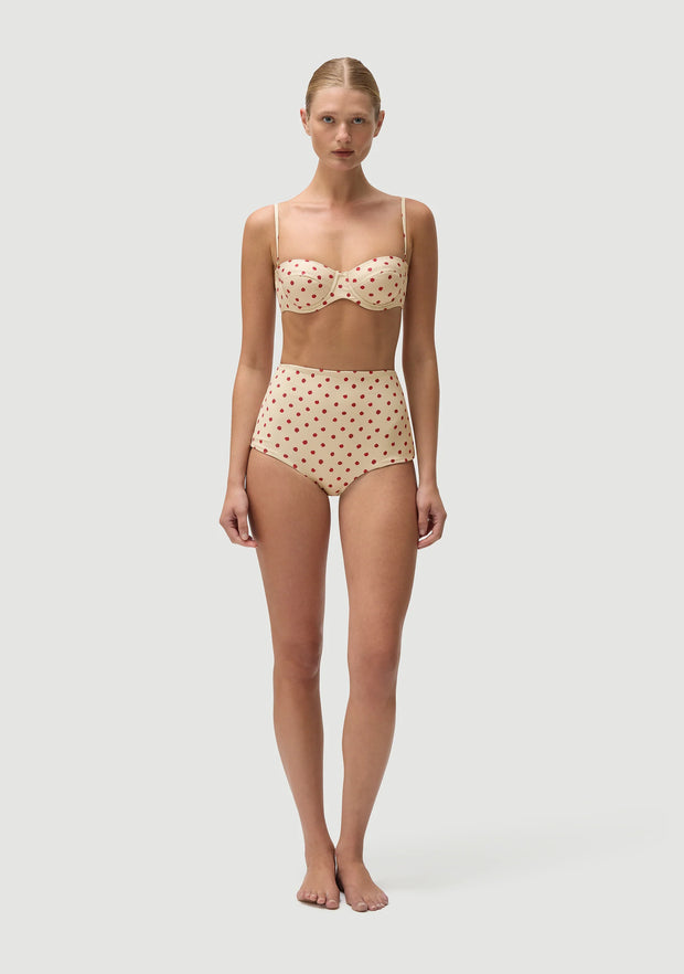 FELLA Marco Bikini Bottom in Polka Red