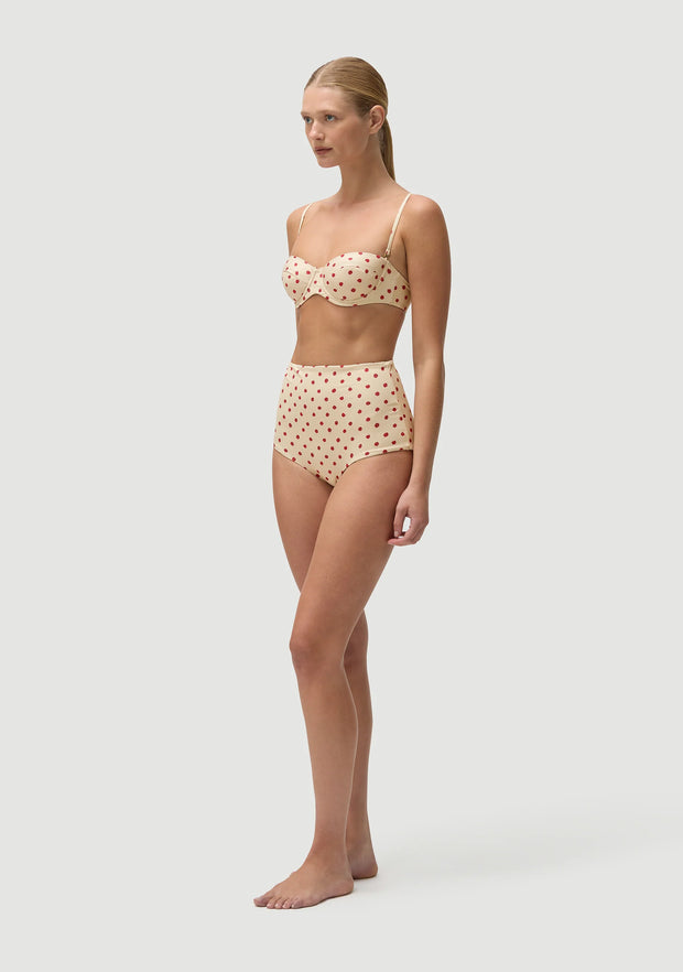 FELLA Marco Bikini Bottom in Polka Red