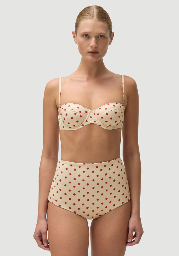 FELLA Marco Bikini Bottom in Polka Red