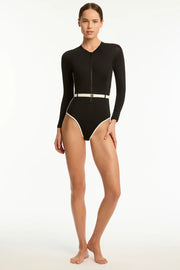 INDIA HICKS x SEA LEVEL Bound Surf Suit in Black