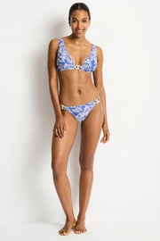 Sea Level Palmera Chain Link Longline Tri top - Blue