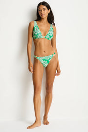 Sea Level Palmera Chain Link Longline Tri top - Green