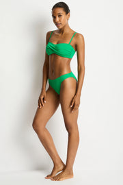 SEA LEVEL Essentials Edit Twist Bandeau Top - Kelly Green