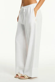 SEA LEVEL Tidal Linen Palazzo Pant in White