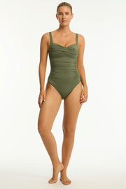 SEA LEVEL Essentials Edit Twist bandeau in Khaki