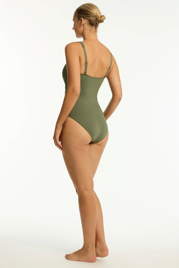 SEA LEVEL Essentials Edit Twist bandeau in Khaki