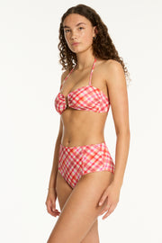 Sea Level  Somerset Panelled High Waist Bikini Pant - Pink