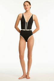 INDIA HICKS x SEA LEVEL Bound One Piece in Black