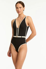 INDIA HICKS x SEA LEVEL Bound One Piece in Black