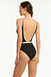 INDIA HICKS x SEA LEVEL Bound One Piece in Black