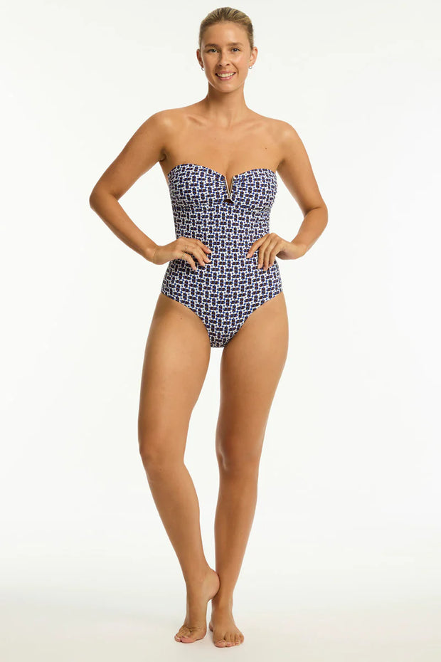 SEA LEVEL Coast V Bar Bandeau One Piece