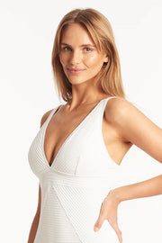 Sea Level Spinnaker Panel Line One Piece in White