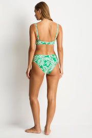 SEA LEVEL Palmera Cross Front Multi fit Bra in Green