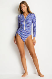 Sea Level Solara Long Sleeved Surf suit in Blue