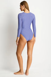 Sea Level Solara Long Sleeved Surf suit in Blue