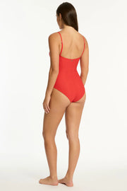 SEA LEVEL Caracus Scoop Back One Piece in Spice