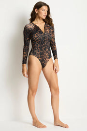 SEA LEVEL Savanna Long Sleeved Surf Suit in Chocolate
