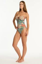 SEA LEVEL Java O Ring Bandeau One Piece - Coral