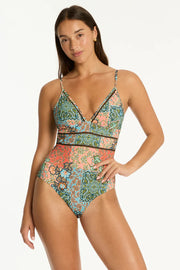 SEA LEVEL Java Cross Back Tri One Piece