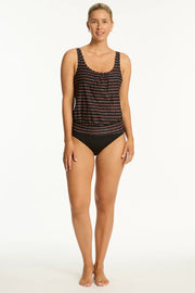 Sea Level  Riptide Blouson Tank Multifit Singlet  Black