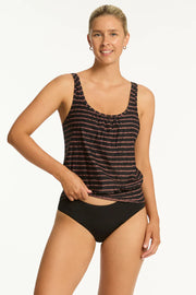 Sea Level  Riptide Blouson Tank Multifit Singlet  Black