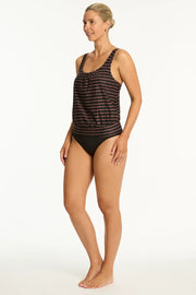 Sea Level  Riptide Blouson Tank Multifit Singlet  Black