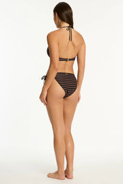 SEA LEVEL Riptide Longline Halter Bikini top in Black