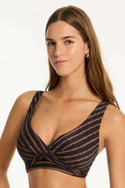 Sea Level Riptide Crossfront Multifit Bra Top