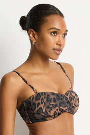 SEA LEVEL Savanna Twist Bandeau in Chocolate